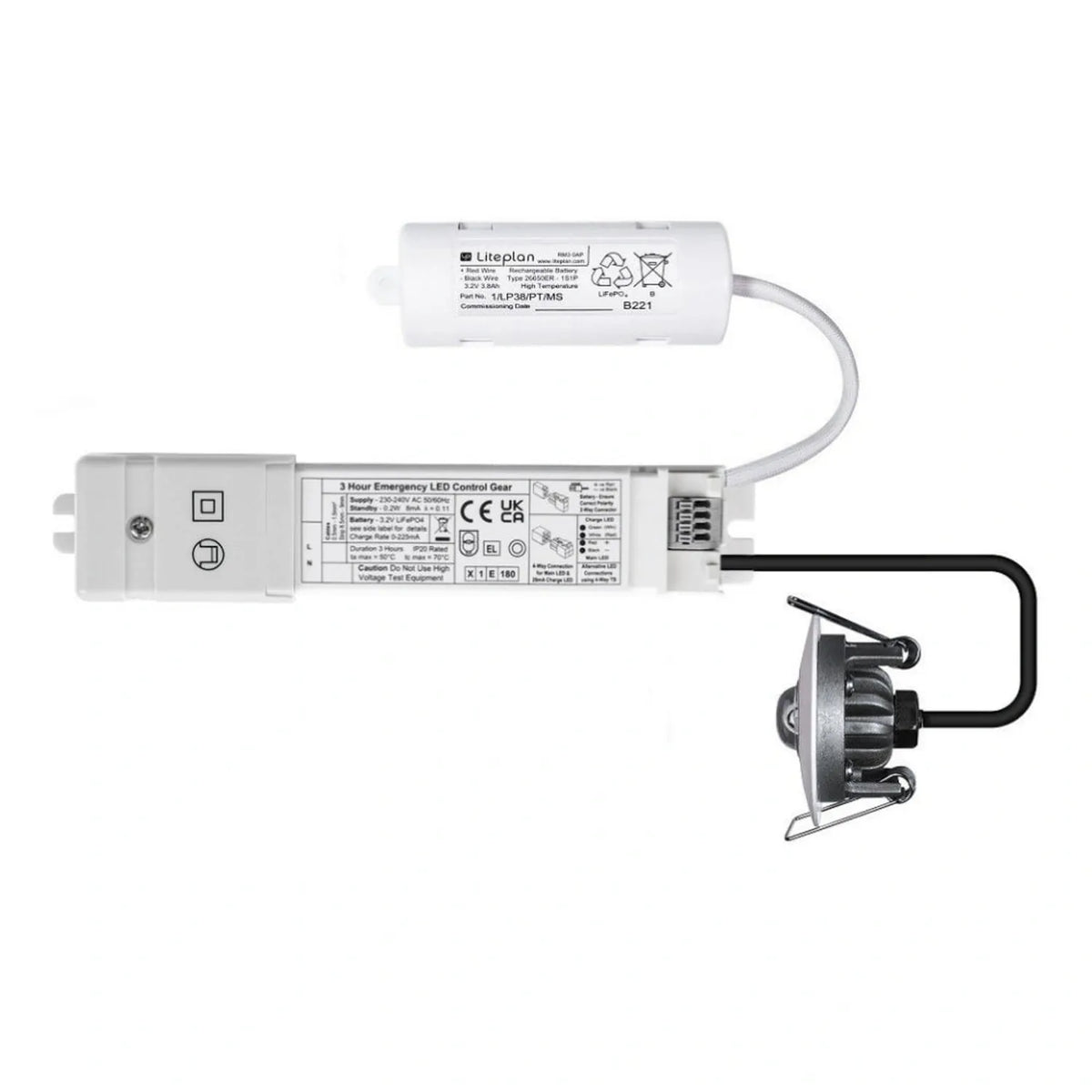 3W LED Emergency Spot Light Non-Maintained LiFePO4 | Liteplan