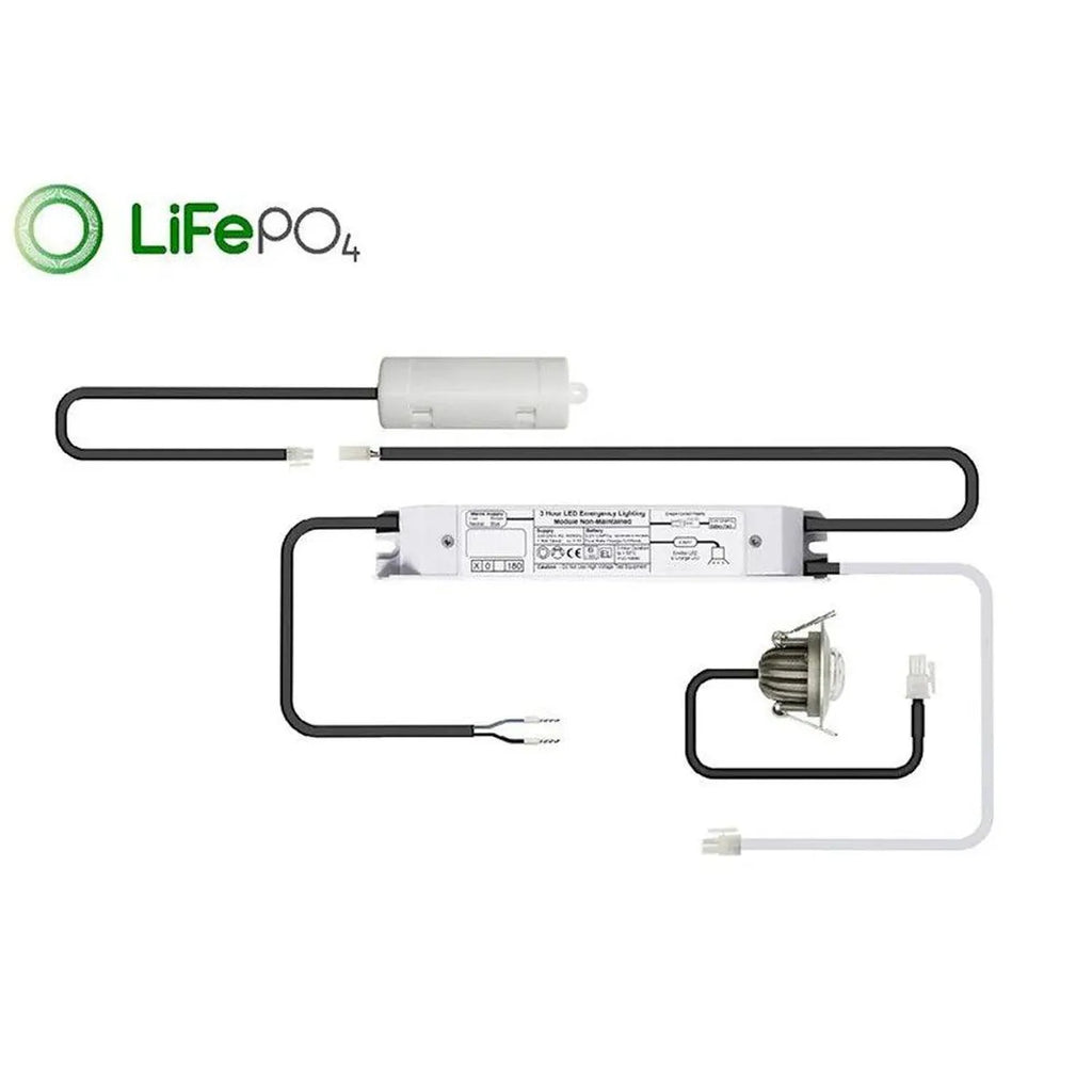 Emergency Recessed Spot Light 186lm 6500K | Liteplan S-HLP/1/43/FL