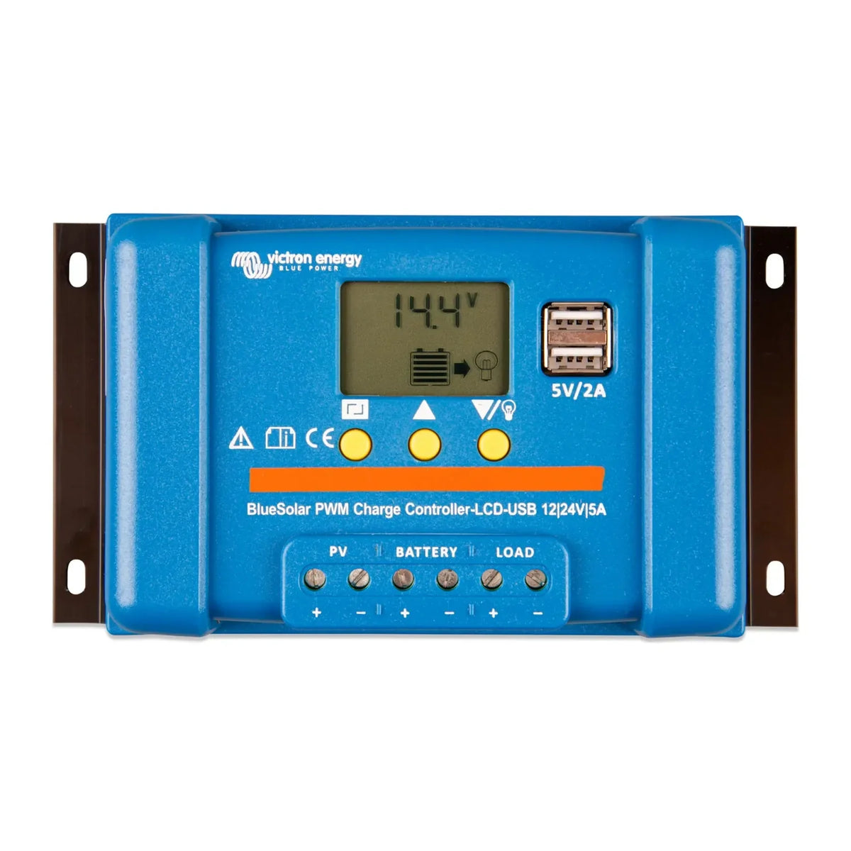 Victron BlueSolar PWM-LCD&USB 12/24V-5A Charge Controller | SCC010005050