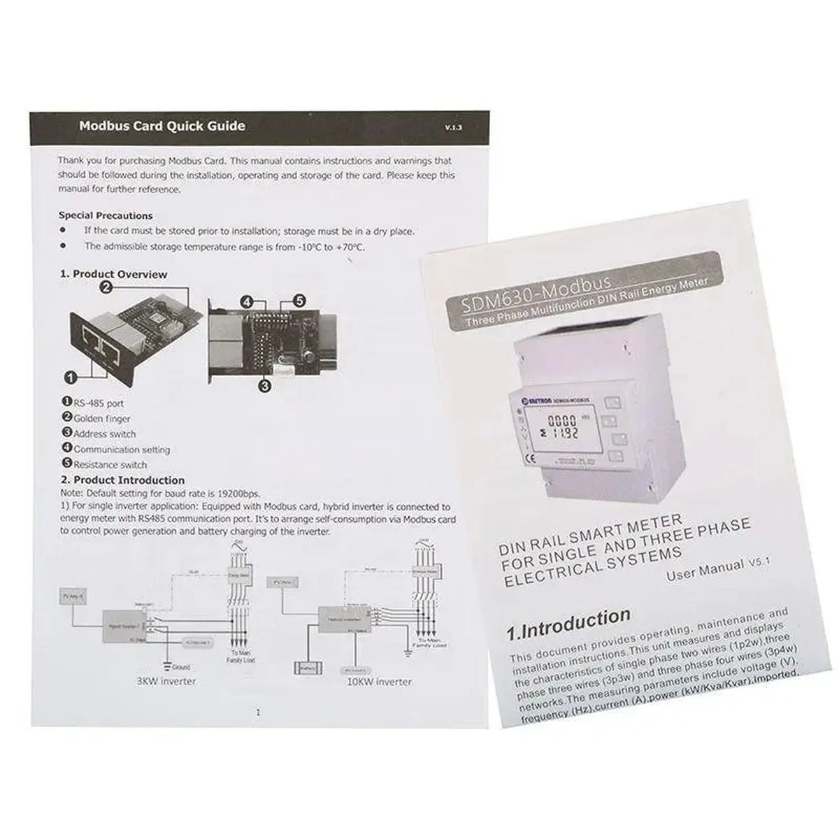 Eastron SDM630 Three Phase Energy Meter | Modbus Card & Server