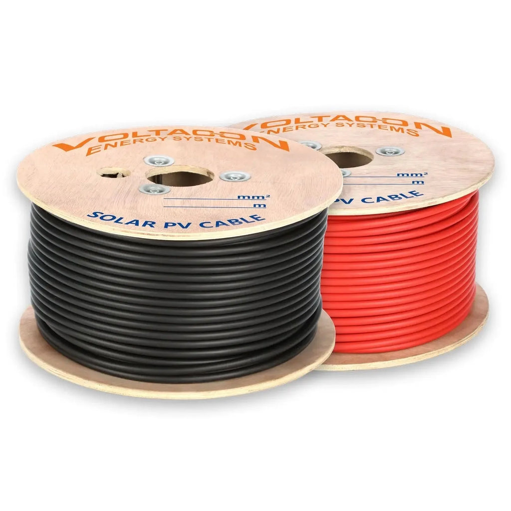 10mm² Solar Cable 500m Drums Red & Black Pair | Helukabel