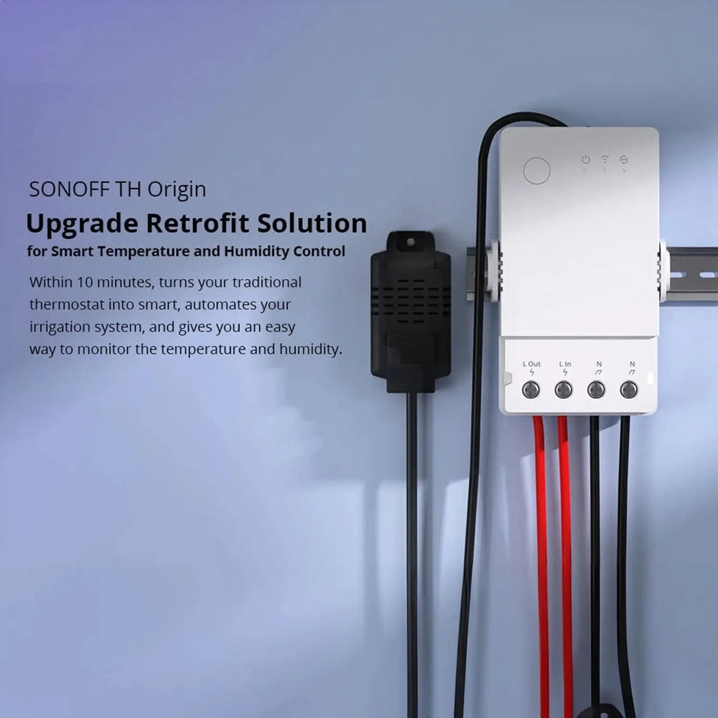 Smart Wi-Fi Temperature and Humidity Switch 16A | Sonoff TH Elite