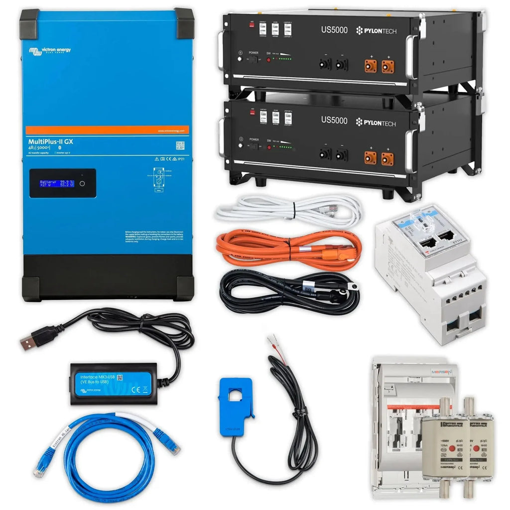 Victron Multiplus-II GX 5kVA Battery Storage Kit | 2x Pylontech US5000
