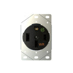 Pass & Seymour 3894WREV 50A Weather-Resistant Electrical Outlet for EV Chargers, Black