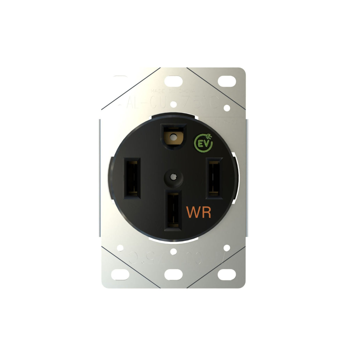 Pass & Seymour 3894WREV 50A Weather-Resistant Electrical Outlet for EV Chargers, Black