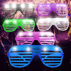 Flashing Party Glasses LED Neon Shutter Shades Rave | 24 Pack