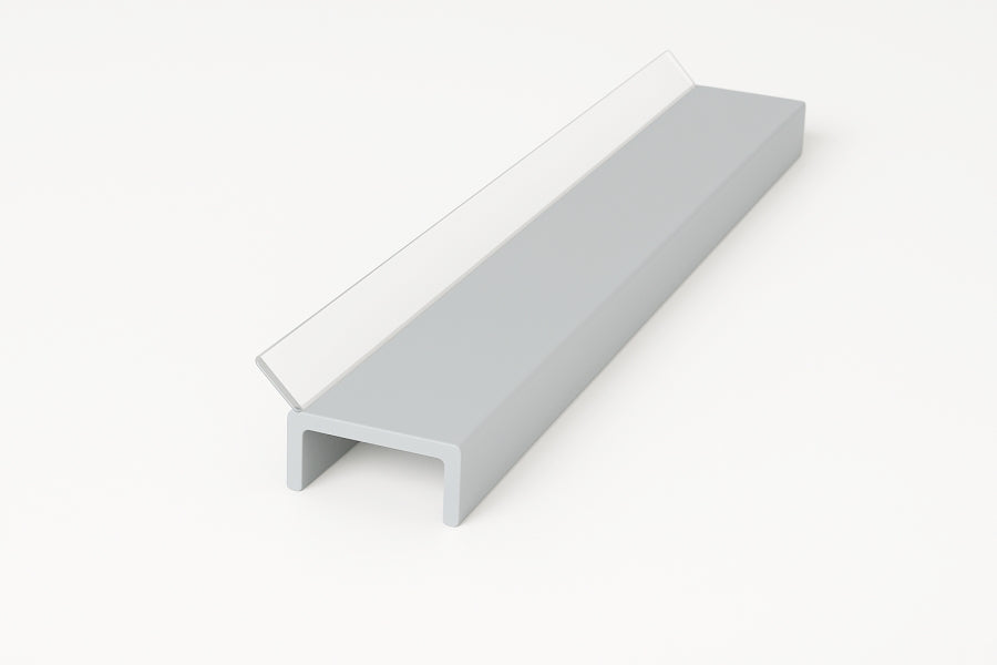 PVC Plinth Sealing Strip Light Grey 16–18mm Kickboard Trim for MDF Panels 1m & 2.5m