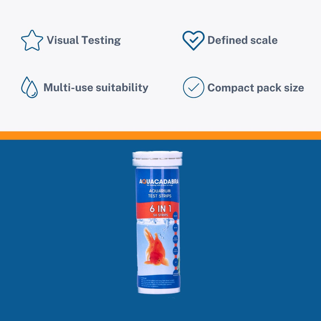 Aquacadabra Aquarium 6 in 1 Test Kit, 50 Strips