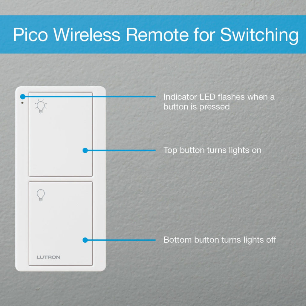 Lutron P-PKG1OUT-BL-R Caséta Weatherproof Outdoor Smart Plug with Pico Remote, 15A, IP65, Black
