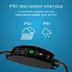 Lutron P-PKG1OUT-BL-R Caséta Weatherproof Outdoor Smart Plug with Pico Remote, 15A, IP65, Black