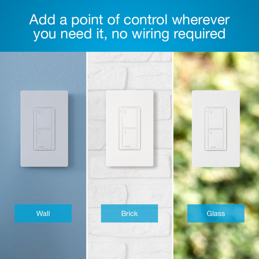 Lutron P-PKG1OUT-BL-R Caséta Weatherproof Outdoor Smart Plug with Pico Remote, 15A, IP65, Black