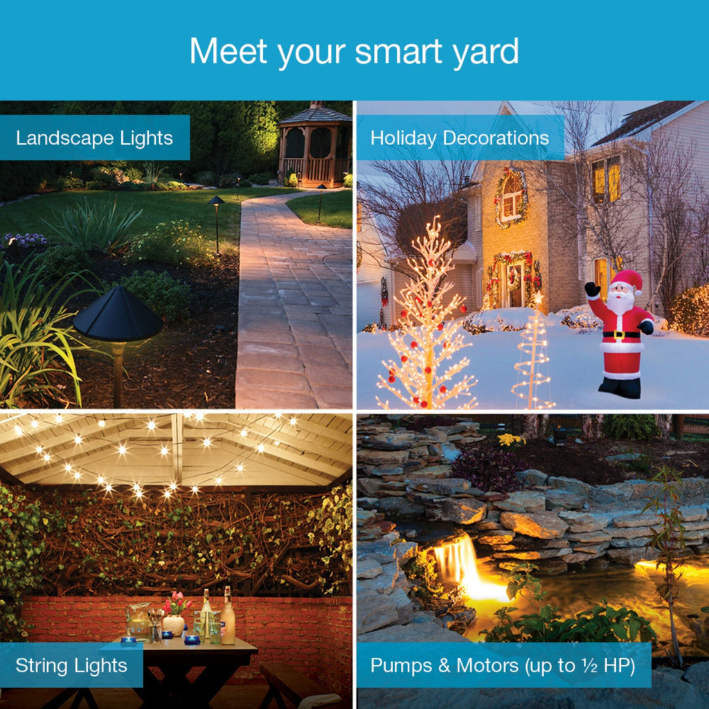 Lutron P-PKG1OUT-BL-R Caséta Weatherproof Outdoor Smart Plug with Pico Remote, 15A, IP65, Black