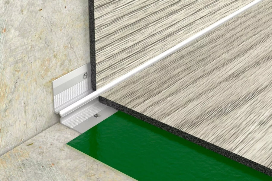 Aluminium Stair Nosing Inner Corner 5 MM x 900 MM & 2500 MM Length Silver LVT W5