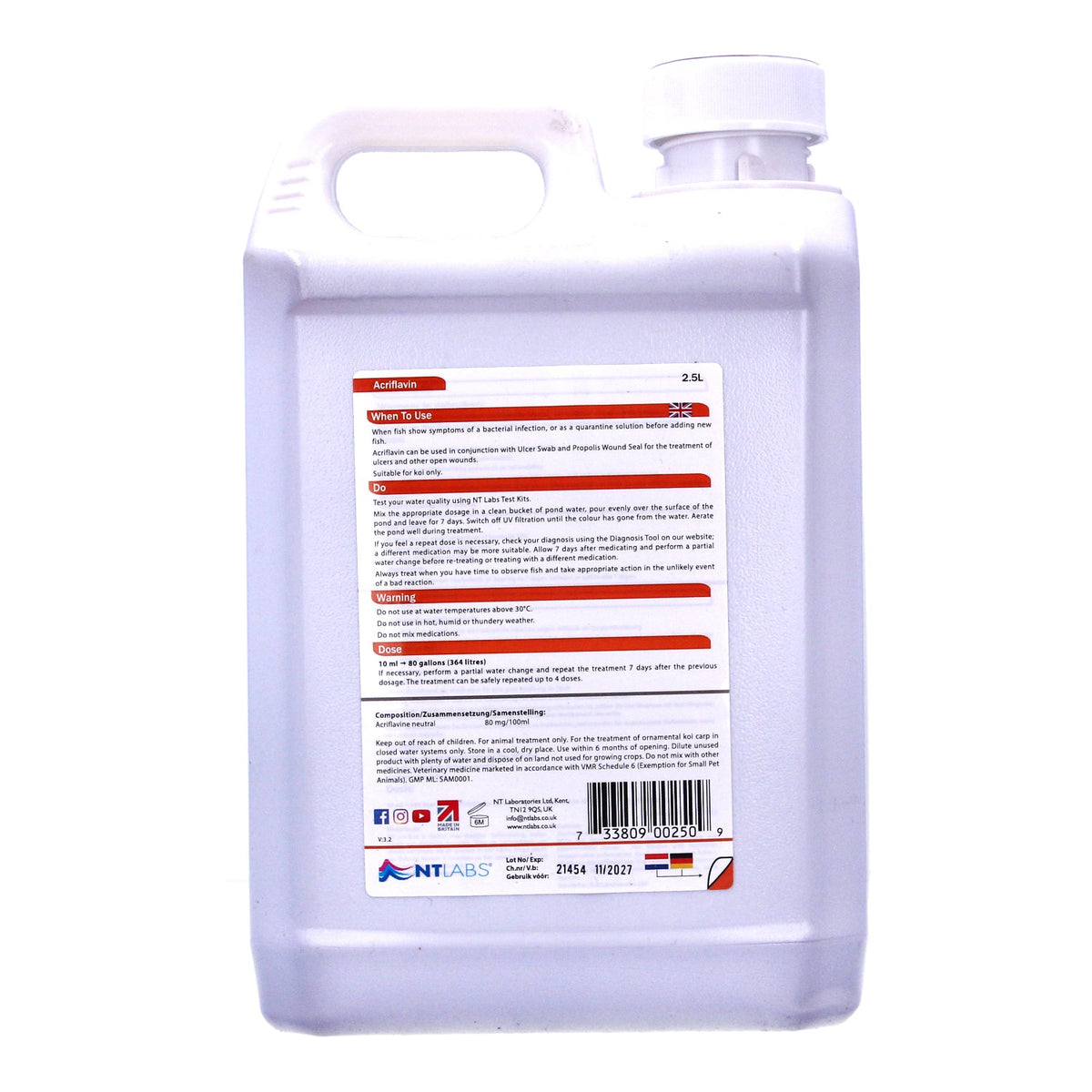 NT Labs Koi Care Acriflavin Antibacterial Fish Treatment