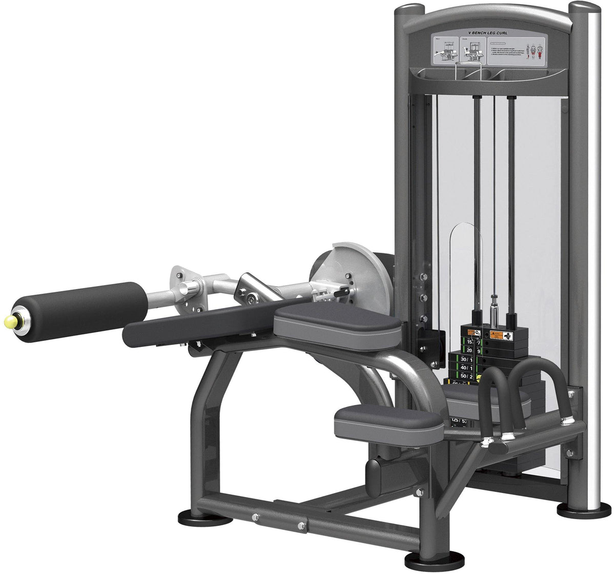 GymGear Elite Series Lying Leg Curl Selectorised Station