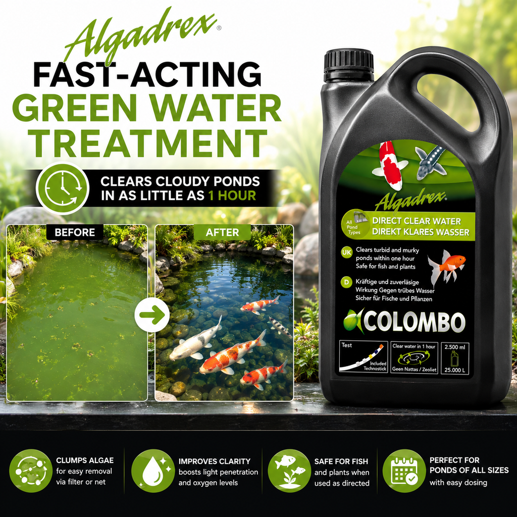 Colombo Algadrex Green Water Treatment – Fast Acting Pond Algae Control