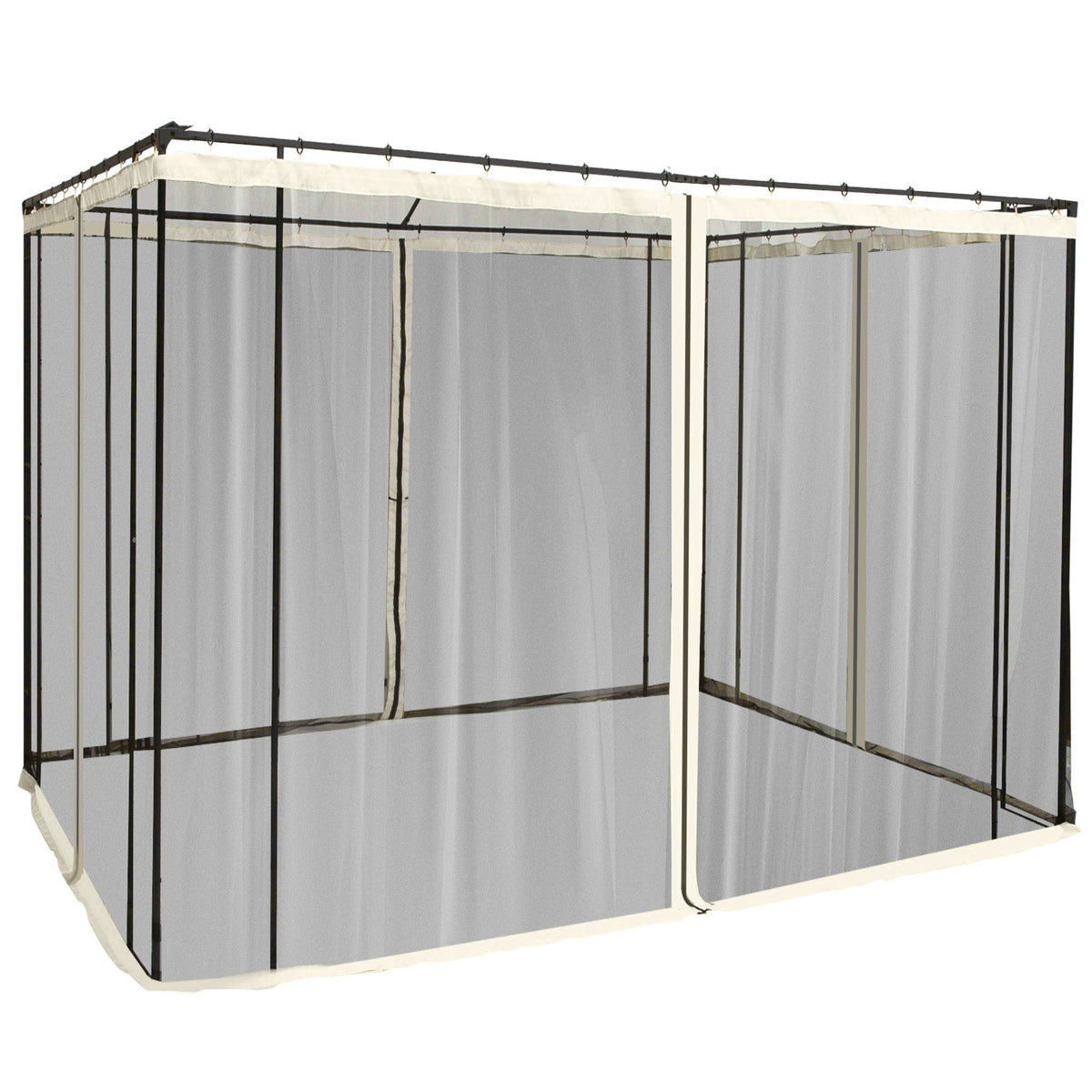 Replacement Mosquito Netting for Gazebo 10' x 10'with Zippers, Cream White