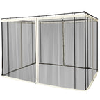 Replacement Mosquito Netting for Gazebo 10' x 10'with Zippers, Cream White
