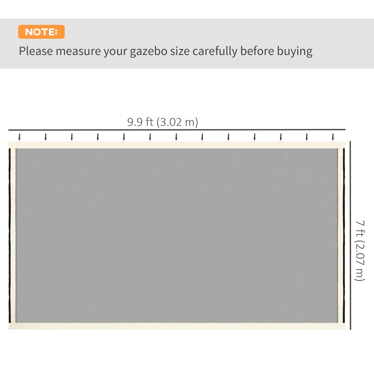 Replacement Mosquito Netting for Gazebo 10' x 10'with Zippers, Cream White