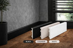 80 MM x 15 MM x 2200 MM Length – PVC Skirting Board -White / Black / Cashmere- Status Line