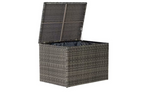 Marbella Grey 5 Seater Chaise Garden Sofa Set, Cover and Cushion Box Bundle