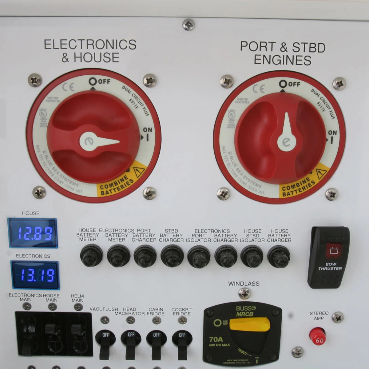 Blue Sea 350A Red e-Series Dual Circuit+ Battery Switch