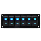 Exotronic 12/24V 6x LED Rocker Marine Switch Panel