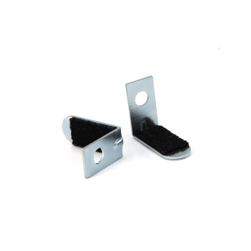 FHC 7/16" x 1-1/4" Bendable Felt Lined Mirror Clip [nickel plated][100 pack] - MC420A