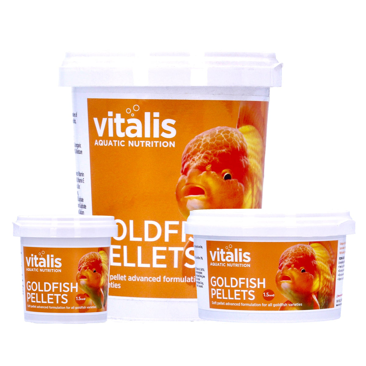 Vitalis Goldfish Pellets - 1.5mm Nutrient-Rich Sinking Feed