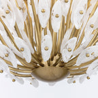 Metropolitan Sorra 40 in. 14-Light Chandelier, Painted Legacy Brass & White Swirl