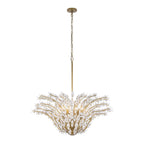 Metropolitan Sorra 40 in. 14-Light Chandelier, Painted Legacy Brass & White Swirl