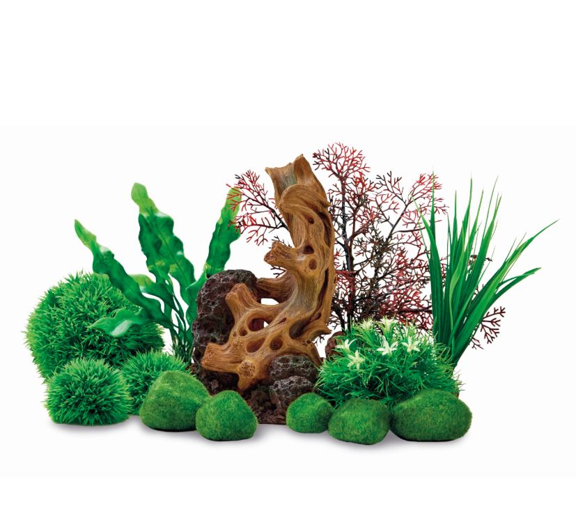 Aquarium Fish Tank biOrb Decor Set 30L Wood On Stone
