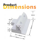 Exotronic White Solar Panel ABS Plastic Corner plus Mid Brackets