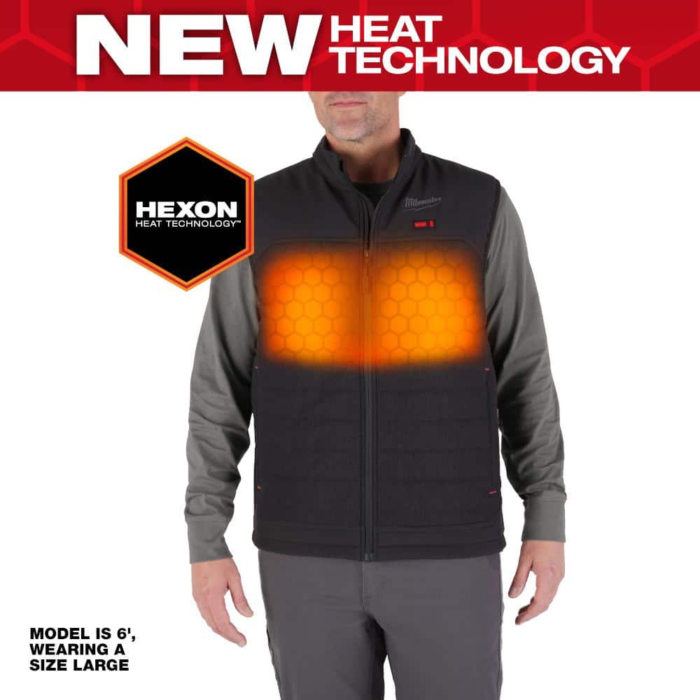 Open Box - Men's 2 X-Large M12 12-Volt Lithium-Ion Cordless Axis Black Heated Vest Kit with (1) 2.0 Ah Battery and Charger