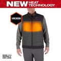 Open Box -  Men's X-Large M12 12-Volt Lithium-Ion Cordless Axis Gray Heated Quilted Vest Kit with One 2.0 Ah Battery and Charger
