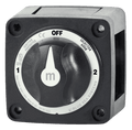 Blue Sea 300A Black Mini m-Series 3 Position (OFF/1/2) Battery Selector Switch