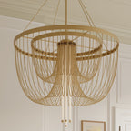 Minka-Lavery Jezelle 34.25 in. LED Pendant, Legacy Brass