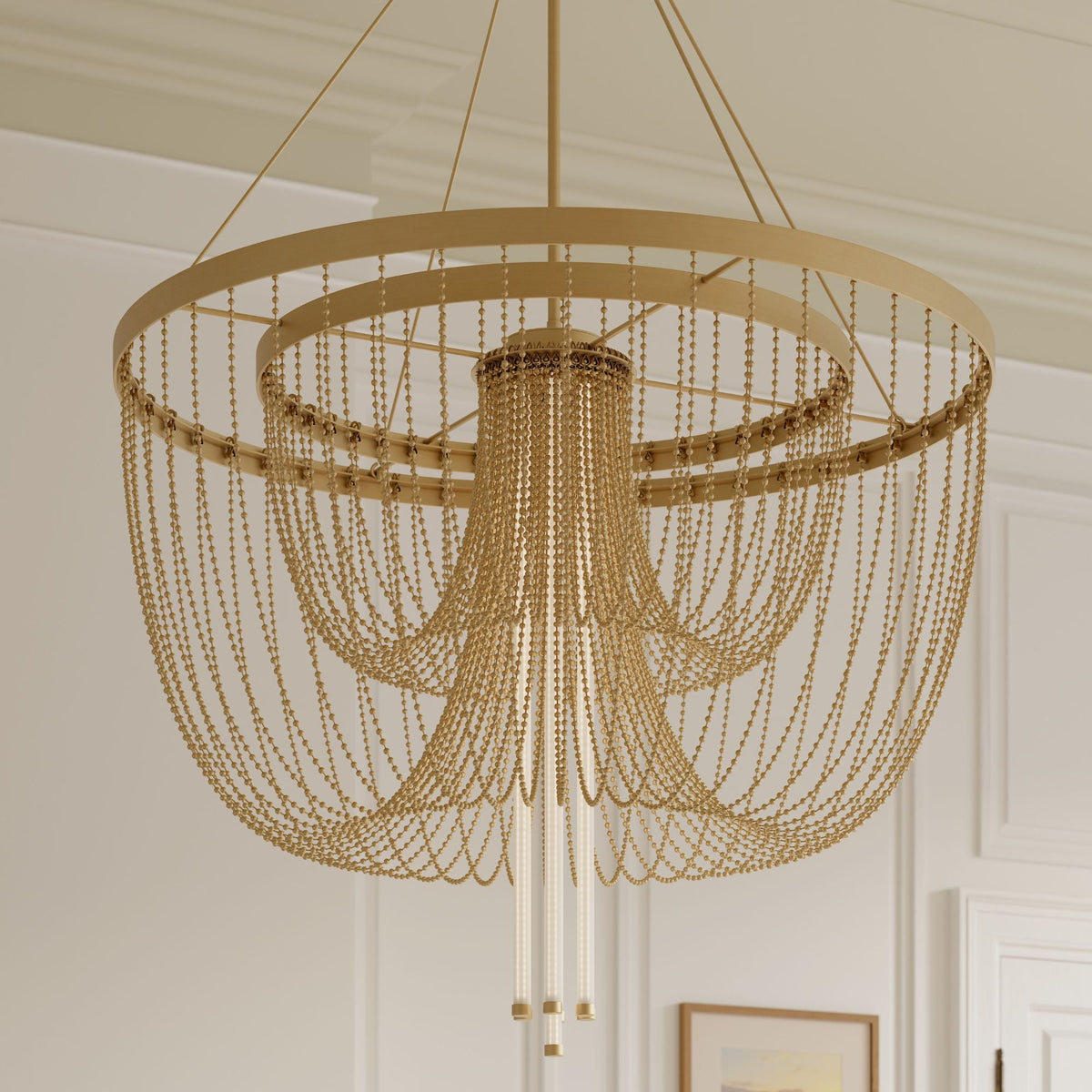 Minka-Lavery Jezelle 34.25 in. LED Pendant, Legacy Brass
