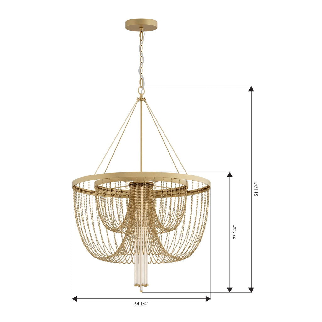 Minka-Lavery Jezelle 34.25 in. LED Pendant, Legacy Brass