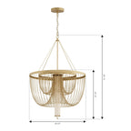 Minka-Lavery Jezelle 34.25 in. LED Pendant, Legacy Brass