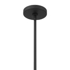 Minka-Lavery Lorenth 18 in. Pendant Light, Dark Matte Black with Clear Cone Glass