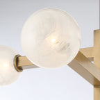 Minka-Lavery Narra 47 in. 5-Light Chandelier, Legacy Brass with White Bubble Glass