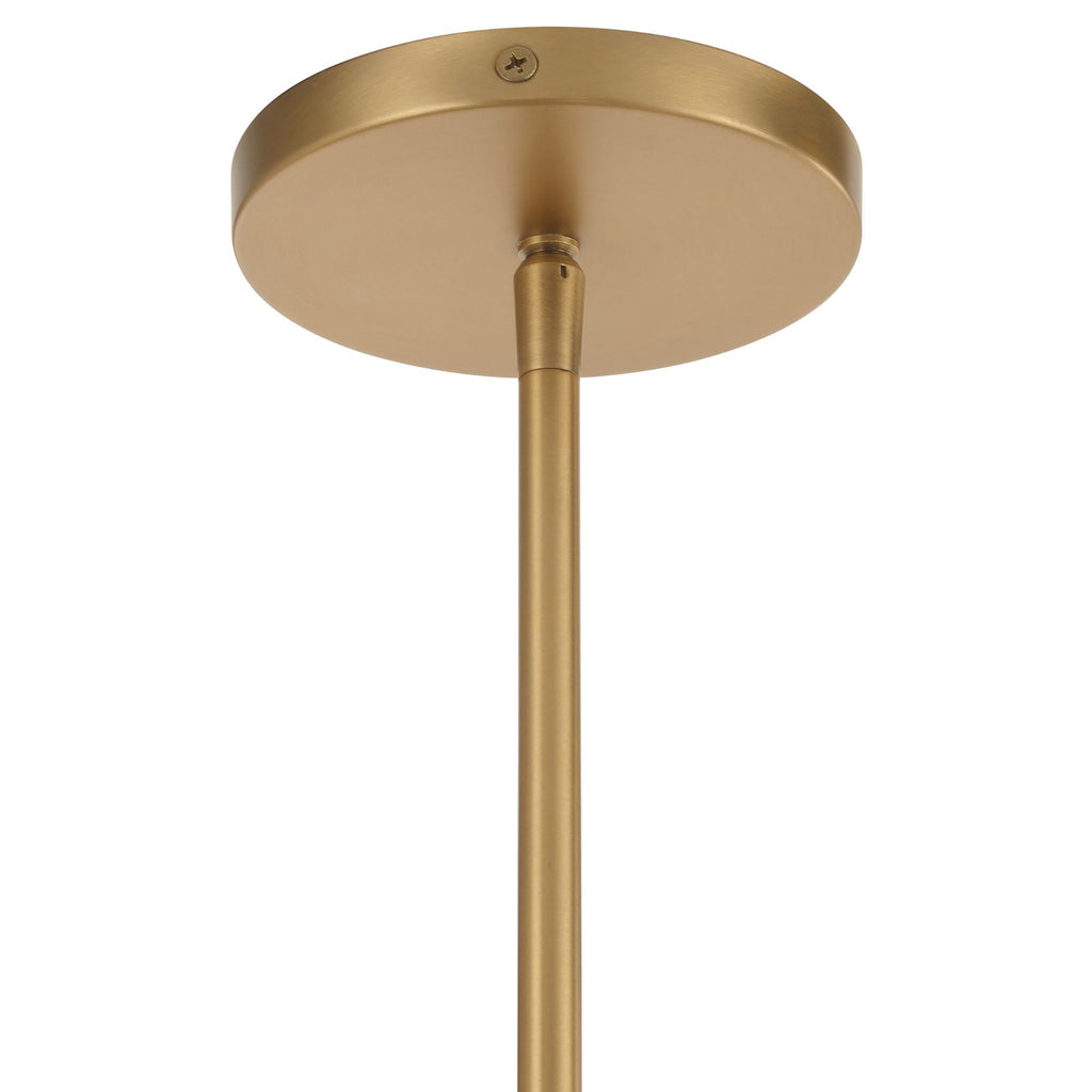 Minka-Lavery Narra 47 in. 5-Light Chandelier, Legacy Brass with White Bubble Glass