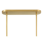Minka-Lavery Olenne 64 in. 5-Light Linear Chandelier, Legacy Brass with Etched Amber Swirl Glass