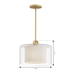Minka-Lavery Seville 12.75 in. Semi-Flush Mount, Legacy Brass with Clear and Etched Opal Glass
