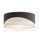 Minka-Lavery Sway 16 in. 3-Light Flush Mount, Dark Bronze with Genuine Alabaster Drum Shade