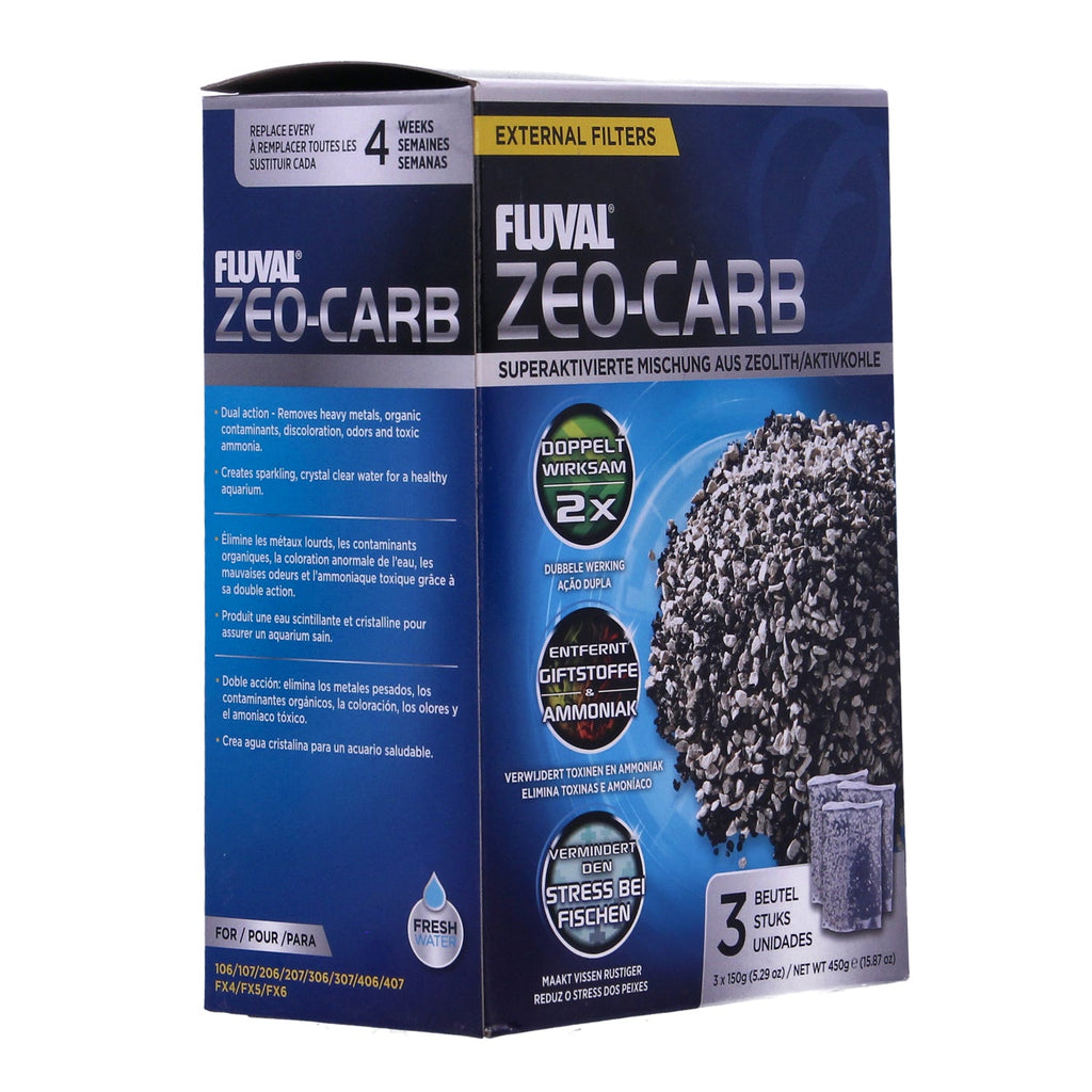 Fluval Zeo-Carb Ammonia & Carbon Filter Media 450g