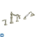 Open Box - Moen TS21104BN Deck Mounted Roman Tub Faucet Trim with Personal Hand Shower and Built-In Diverter from the Weymouth Collection (Less Valve)