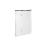 FHC Clear Double Black Glass Mirror Plate with Screw Holes - MP208C