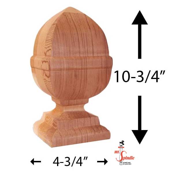 Mr. Spindle French Acorn Finials